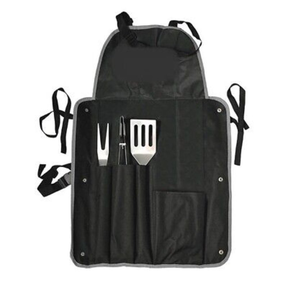 4 Piece Grilling Tool and Apron Set